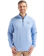 San Francisco 49ers Mono Cutter & Buck Peshastin Fleece Recycled Mens Half Zip Pullover Atlas Heather Front