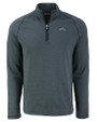 Los Angeles Chargers Mono Cutter & Buck Peshastin Fleece Recycled Mens Half Zip Pullover Black Heather Mannequin