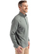 Philadelphia Eagles Historic Cutter & Buck Peshastin Fleece Recycled Mens Half Zip Pullover Hunter Heather Side