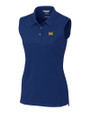 Michigan Wolverines Cutter & Buck Womens Advantage Polo Sleeveless Indigo Mannequin
