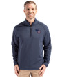 Tennessee Titans Americana Cutter & Buck Peshastin Fleece Recycled Mens Half Zip Pullover Navy Blue Heather Front