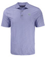 Chicago Bears Monochromatic Cutter & Buck Pike Recycled Shadow Check Print Mens Polo Hyacinth Mannequin