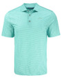 Los Angeles Chargers Mono Cutter & Buck Pike Eco Shadow Check Print Recycled Mens Polo Fresh Mint Mannequin