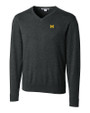Michigan Wolverines Cutter & Buck Lakemont Tri-Blend Mens Big and Tall V-Neck Pullover Sweater CCH_MANN_HG 