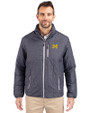 Michigan Wolverines Cutter & Buck Rainier PrimaLoft®  Mens Big and Tall Eco Insulated Puffer Jacket Anthracite Melange Front