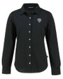 Chicago Bears Mono Cutter & Buck Advantage Tri-Blend Eco Soft Pique Long Sleeve Knitted Womens Button Up Black Mannequin