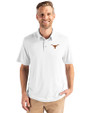 Texas Longhorns Cutter & Buck Coastline Epic Comfort Recycled Mens Polo White Front