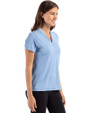 Tampa Bay Rays Mono Cutter & Buck Forge Eco Heathered Stretch Womens Blade Top Dark Atlas Heather Side