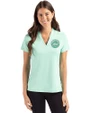 New York Mets Mono Cutter & Buck Forge Eco Heathered Stretch Womens Blade Top Fresh Mint Heather Front