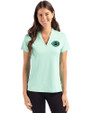 Cincinnati Reds Mono Cutter & Buck Forge Eco Heathered Stretch Womens Blade Top Fresh Mint Heather Front