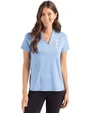 Minnesota Twins Mono Cutter & Buck Forge Eco Heathered Stretch Womens Blade Top Dark Atlas Heather Front