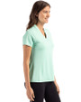 Atlanta Braves Mono Cutter & Buck Forge Eco Heathered Stretch Womens Blade Top Fresh Mint Heather Side