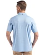 Kansas City Royals Mono Cutter & Buck Forge Epic Confidence Fine Line Stripe Stretch Recycled Mens Polo Atlas/White Back