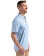 Houston Astro Mono Cutter & Buck Forge Epic Confidence Fine Line Stripe Stretch Recycled Mens Polo Atlas/White Side