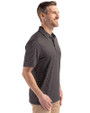 Houston Astro Mono Cutter & Buck Forge Epic Confidence Fine Line Stripe Stretch Recycled Mens Polo Black/White Side