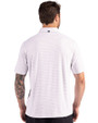 Houston Astro Mono Cutter & Buck Forge Epic Confidence Fine Line Stripe Stretch Recycled Mens Polo White/Polished Back