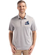 Chicago White Sox Cooperstown Cutter & Buck Forge Epic Confidence Fine Line Stripe Stretch Recycled Mens Polo Polished/White Front
