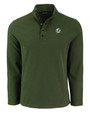 New York Yankees Mono Cutter & Buck Hunts Point Eco Textured Fleece Recycled Mens Snap Pullover PLO_MANN_HG 1