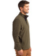 Philadelphia Phillies Mono Cutter & Buck Hunts Point Eco Textured Fleece Recycled Mens Snap Pullover Poplar Side