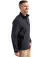 San Francisco Giants Cooperstown Cutter & Buck Hunts Point Eco Textured Fleece Recycled Mens Snap Pullover Black Side