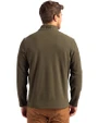 Houston Astro Mono Cutter & Buck Hunts Point Eco Textured Fleece Recycled Mens Snap Pullover Poplar Back
