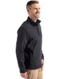 St. Louis Cardinals Mono Cutter & Buck Hunts Point Eco Textured Fleece Recycled Mens Snap Pullover Black Side