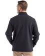 St. Louis Cardinals Mono Cutter & Buck Hunts Point Eco Textured Fleece Recycled Mens Snap Pullover Black Back