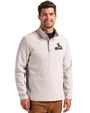 St. Louis Cardinals Mono Cutter & Buck Hunts Point Eco Textured Fleece Recycled Mens Snap Pullover Polished Medium Gray Front