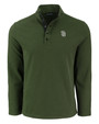 San Diego Padres Mono Cutter & Buck Hunts Point Eco Textured Fleece Recycled Mens Snap Pullover PLO_MANN_HG 1