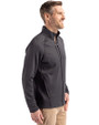 Baltimore Orioles City Connect Cutter & Buck Peshastin Fleece Recycled Mens Full Zip Jacket Black Heather Side
