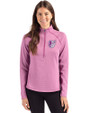 Baltimore Orioles Monochromatic Cutter & Buck Peshastin Recycled Grid Fleece Womens Half Zip Pullover Gelato Heather Front