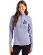 St. Louis Cardinals Mono Cutter & Buck Peshastin Fleece Recycled Womens Half Zip Pullover Hyacinth Heather Front