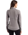 San Diego Padres Mono Cutter & Buck Peshastin Fleece Recycled Womens Half Zip Pullover Elemental Grey Heather Back