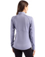 San Diego Padres Mono Cutter & Buck Peshastin Fleece Recycled Womens Half Zip Pullover Hyacinth Heather Back