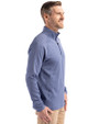Kansas City Royals Cutter & Buck Peshastin Fleece Recycled Mens Half Zip Pullover Tour Blue Heather Side
