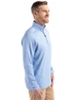 Atlanta Braves Mono Cutter & Buck Peshastin Fleece Recycled Mens Half Zip Pullover Atlas Heather Side