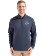 Baltimore Orioles Stars & Stripes Cutter & Buck Peshastin Fleece Recycled Mens Half Zip Pullover Navy Blue Heather Front