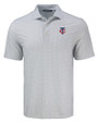 Minnesota Twins Cutter & Buck Pike Eco Diamond Dot Print Recycled Mens Big & Tall Polo Polished Medium Gray Mannequin