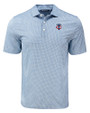 Minnesota Twins Cutter & Buck Pike Eco Diamond Dot Print Recycled Mens Polo Navy Blue Mannequin