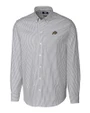 Colorado Buffaloes Cutter & Buck Stretch Oxford Stripe Mens Big and Tall Long Sleeve Dress Shirt Charcoal Mannequin