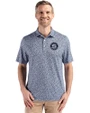 Seattle Mariners Mono Cutter & Buck Pike Eco Flora Print Recycled Mens Big & Tall Polo Navy Blue Front