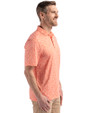 Baltimore Orioles Cutter & Buck Pike Eco Flora Print Recycled Mens Polo College Orange Side