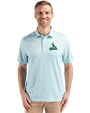 St. Louis Cardinals Mono Cutter & Buck Pike Eco Flora Print Recycled Mens Polo Fresh Mint Front