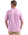 Cleveland Guardians Mono Cutter & Buck Pike Eco Flora Print Recycled Mens Polo Gelato Fuchsia Back