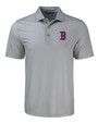 Boston Red Sox Cutter & Buck Pike Eco Shadow Check Print Recycled Mens Big & Tall Polo POL_MANN_HG 1