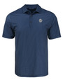 New York Yankees Mono Cutter & Buck Pike Eco Shadow Check Print Recycled Mens Big & Tall Polo NVBU_MANN_HG 1