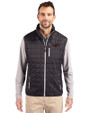 Arkansas Razorbacks Cutter & Buck Rainier PrimaLoft® Mens Big and Tall Eco Insulated Full Zip Puffer Vest Black Front
