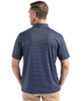 Tampa Bay Rays Mono Cutter & Buck Pike Eco Shadow Check Print Recycled Mens Polo Navy Blue Back