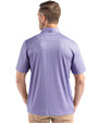 San Diego Padres Mono Cutter & Buck Pike Eco Shadow Check Print Recycled Mens Polo Hyacinth Back