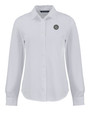 Seattle Mariners Mono Cutter & Buck Advantage Tri-Blend Eco Soft Pique Long Sleeve Knitted Womens Button Down WH_MANN_HG 1